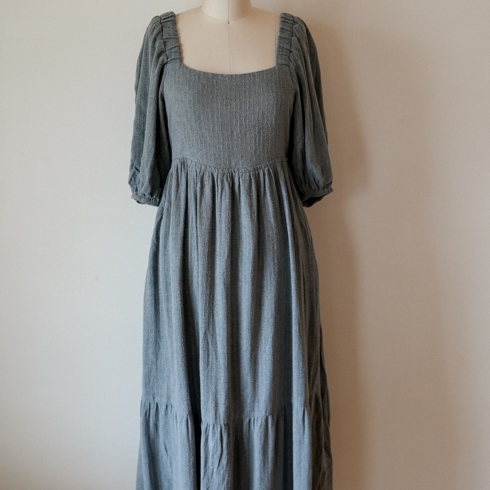 Neuflora Linen Cotton Maxi Dress Size Small Like New